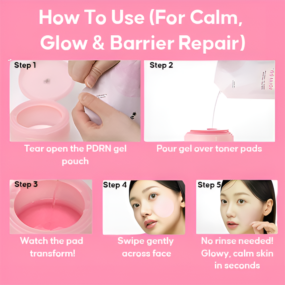 PDRN Pink Collagen Gel Toner Pads